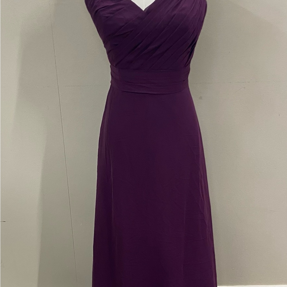 Elegant Purple Strapless Evening Gown - Picture 2 of 7
